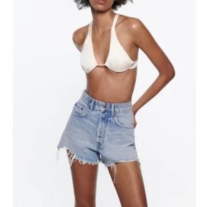 Zara High Waisted Denim Shorts